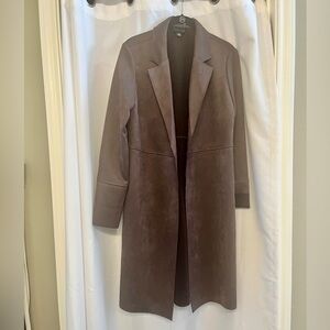 Premise Faux Suede Long Jacket/Coat NWOT